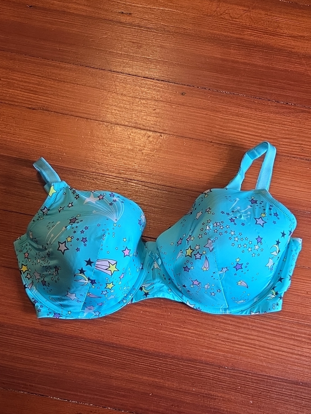 Torrid Bright Turquoise Star & Shooting-Star Bra
